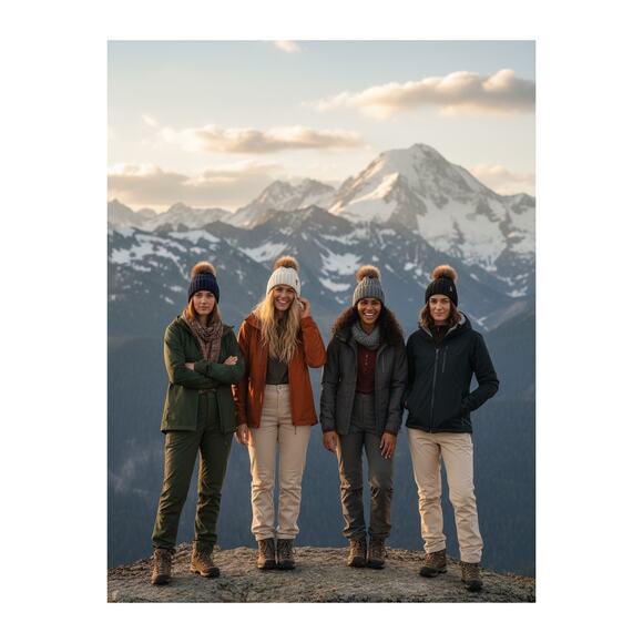 Kemo Sabe Aspen Ribbed Knit Beanie Fox Fur Pom – Gray | Navy | Cream | Black - Picture 1 of 13